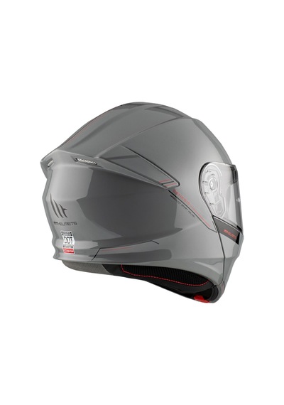 Mt Genesis Sv Solid A12 Parlak Gri Çene Açılır Motosiklet Kaskı Nardo Gri
