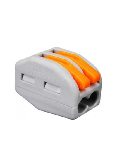 10x Spring Lever 2 Pin Yaylı Klemens Konnektör Terminal Blok Bağlantı Soketi