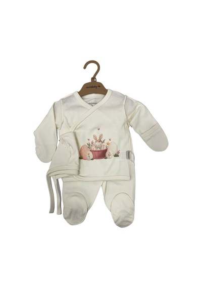 Ciccim Baby 3lü Takım Sihirli Tavşan Naturel-11105 Ekru