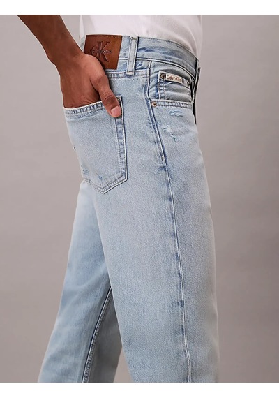 Calvin Klein Stndrd Strght Rams Head Eco Cool Mavi Erkek Jeans