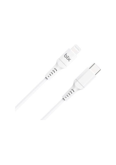 Bix 3A Mfi Sertifikalı Type-C To Lightning AppleiPhone / Apple Uyumlu  Ipad Şarj Ve Data Kablosu Beyaz 1 Metre