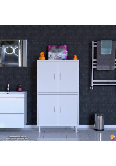 Eliusta Nuve Geniş Depolama Alanlı Dolap 70 Cm Banyo/mutfak Çok Fonksiyonlu 70x138x32,5 Cm Saklama Dolabı Beyaz Eliusta Nuve Geniş Depolama Alanlı Dolap 70 Cm Banyo/mutfak Çok Fonksiyonlu 70x138x32,5 Cm Saklama Dolabı Beyaz