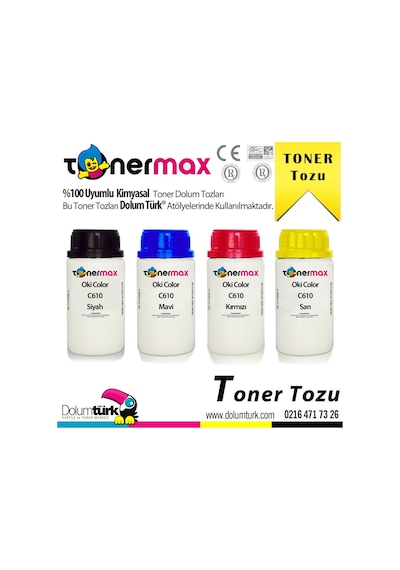 Oki C610 Toner Tozu Set