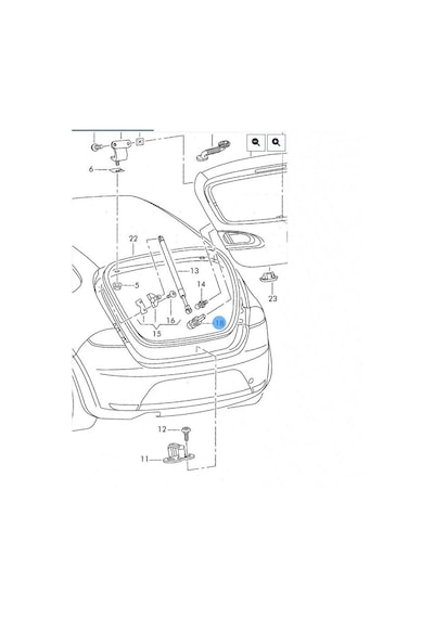 Seat Leon 1p 06-13 Bagaj Kapak Dayanma Tamponu Oem