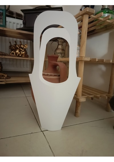 Buket & Saksı Çiçek Taşıma İçin 1 Adet Beyaz Lüks Kağıt Çanta