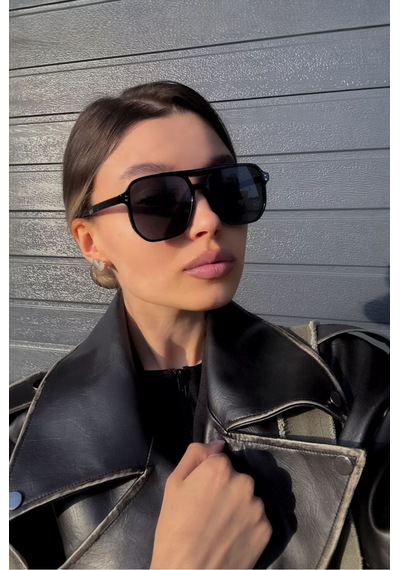 Renkli Cam Unisex Güneş Gözlüğü Uv400 Filtre Korumalı Siyah