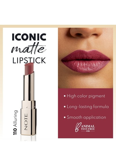 Cosmetics Iconic Matte Lipstick 110 Alluring Kalıcı Mat Ruj, Kırmızı Çok Renkli
