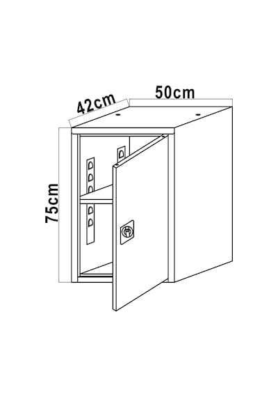 Çelik Dosya Dolabı Metal Dolap Ofis Dolapları Arşiv , Garaj , Bahçe , Kiler , Balkon 50x42x75 Mavi / Gri