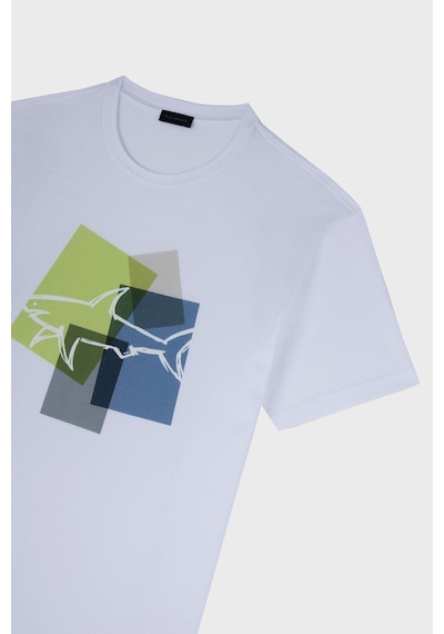 Paul & Shark Erkek T Shirt 24411073 010 Beyaz Beyaz