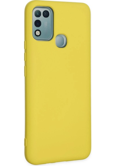 Cosmotex Newface İnfinix Hot 10 Play Kılıf Nano İçi Kadife Silikon - Sarı