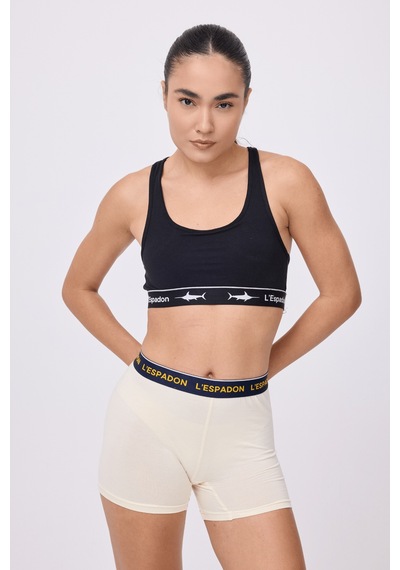 Athleshorts Yüksek Bel Kadın Uzun Boxer Şort-3273 Krem