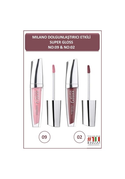 Mılano Dolgunlaştırıcı Etkili Super Gloss No:09 & No:02 Diğer