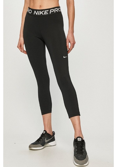 Nike Pro 365 Mid-rise Crop Training Legging Tight Fit Toparlayıcı Siyah Tayt Siyah