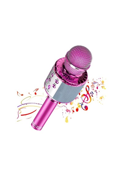 Kablosuz Hoparlörlü Bluetooth Karaoke Mikrofonu Mikrofonlu Ses Şarkı Söyleme Aleti Eğlence Cihazı