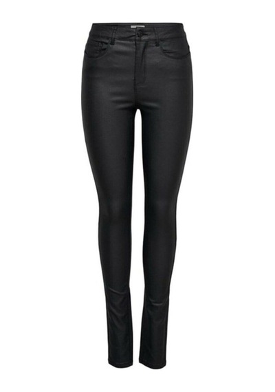 Only Kadın Pantolon Onlanne K Mid Waist Coated Pnt Noos-22158 Siyah