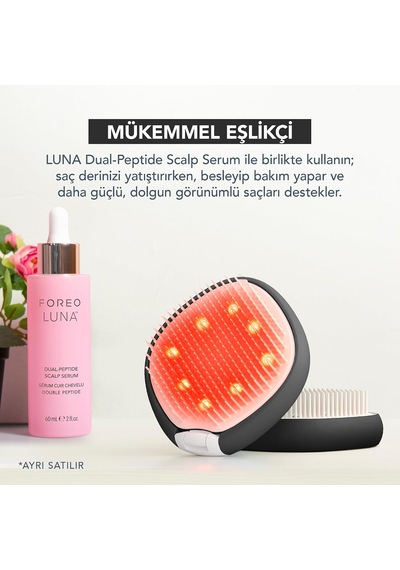 Flıp Play Advanced Led Saç Fırçası Kırmızı, Mavi Ve Yeşil Işık Modlarına Sahip 3 Ü 1 Arada Bakım Aracı, Sağlıklı Görünen Saç Ve Saç Derisini Destekler - Midnight Magic