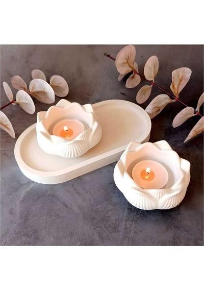 Bernami Mum Pinterest Lotus Çiçeği Mumluk Organizer Dekoratif Obje Takı Kutusu Diğer