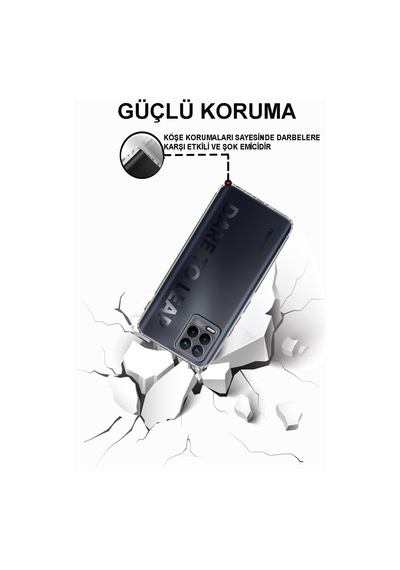 Realme 8 Pro Tıpalı Kamera Korumalı Şeffaf Premier Kılıf
