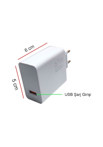 Yk Design YK-SR67 67 W Type-C Hızlı Şarj Cihazı