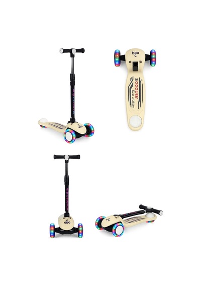 Scooter Pro Katlanabilir 3tekerli Led Işıklı 3kademeli Direksiyon 50kğ Taşıma Kapasiteli 3+yaş Sarı