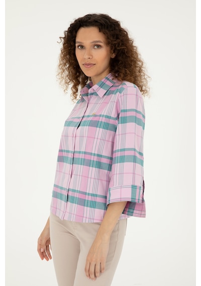 U.s. Polo Assn. Kadın Pembe Gömlek Desenli 50289145-vr041 Pembe