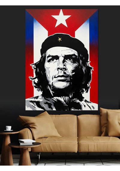 Ahşap Tablo Che Guevara Portre Çizimi