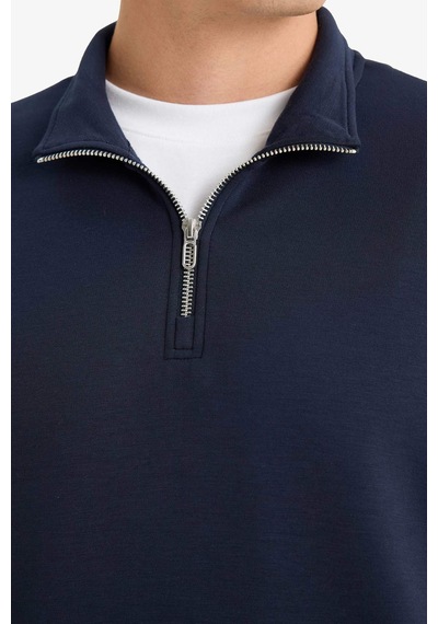 Defacto Regular Fit Dik Yaka Yarım Fermuarlı Kısa Kollu Tişört B6502ax25aunv91 Lacivert Defacto Regular Fit Dik Yaka Yarım Fermuarlı Kısa Kollu Tişört B6502ax25aunv91 Lacivert