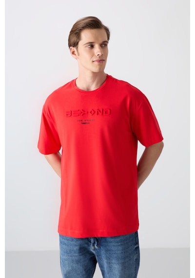 Tommy Life Fiesta Pamuklu Kalın Yumuşak Dokulu Oversize Fit Baskılı Erkek T-shirt - 88328 Kirmizi Tommy Life Fiesta Pamuklu Kalın Yumuşak Dokulu Oversize Fit Baskılı Erkek T-shirt - 88328 Kirmizi
