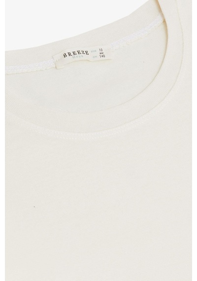 Breeze Erkek Çocuk Uzun Kollu Tişört Basic 9-14 Yaş, Krem KREM