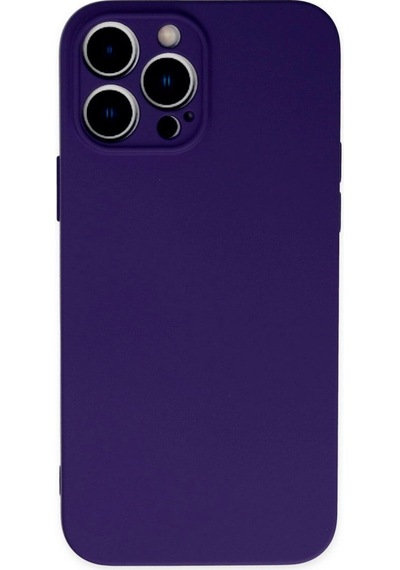 Apple, Uyumlu iPhone 13 Pro Max Kılıf Nano İçi Kadife Silikon - Mor