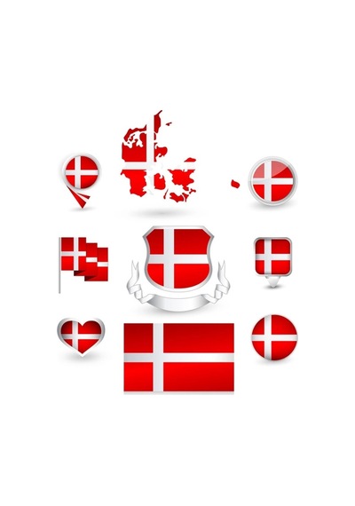 Danimarka Sticker Set