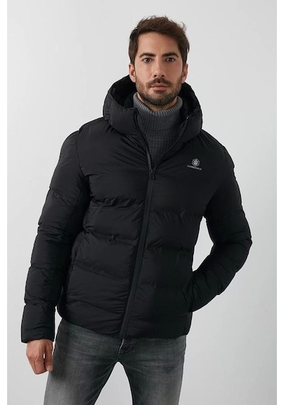Lumberjack Sn22 Nolan Kapüşonlu Erkek Spor Mont Siyah