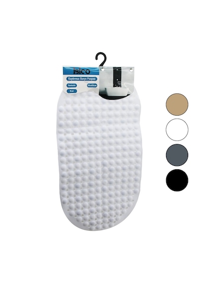 Oval - Plastik Kabartma Top Desenli - Renkli 63pcs Vantuzlu Kaydırmaz Banyo - Küvet Paspası 34x65cm 21 x 21
