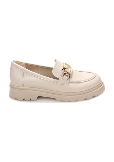 Papuçcity Fncy 03162 Kadın Günlük Loafer Ayakkabı Krem