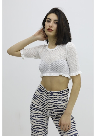 Tarzbu Bel Lastikli Triko Bluz P 019803ekru Ekru
