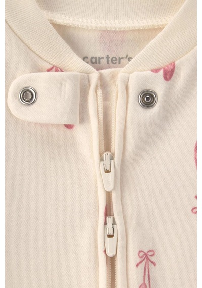 Carter's Kız Bebek Fermuarlı Patikli Tulum Ekru 1v707310