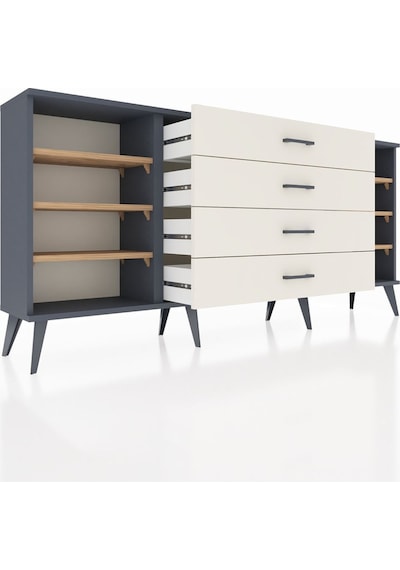 Arges Konsol 6 Raflı 4 Çekmeceli 176x30x83 Antrasit-çam/aytaşı Çam/aytaşı Arges Konsol 6 Raflı 4 Çekmeceli 176x30x83 Antrasit-çam/aytaşı Çam/aytaşı