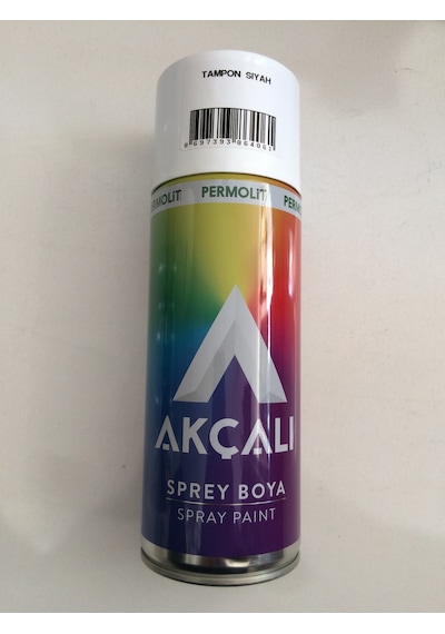 Akçalı 400 ML Sprey Oto Tampon Boyası 626 Tampon Siyah