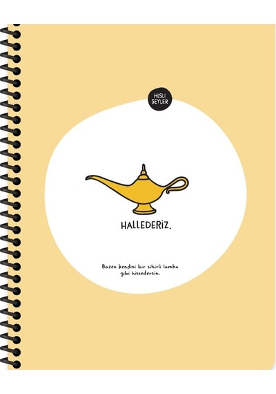 Hisli Şeyler Stickerli Defter Hallederiz 16,5x22,5 80 Yp Kar. Çok Renkli