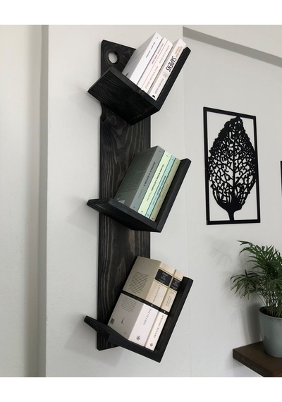 O&Awood Doğal Ahşap Kitaplık, Dekoratif Tasarım Ahşap Vintage Kitaplık, R (497955121)