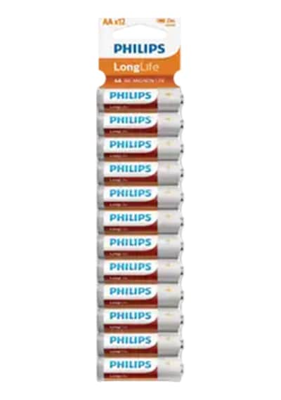 R6l12tf/10 Longlife Çinko 12'li Aa Pil - Beyaz / Turuncu