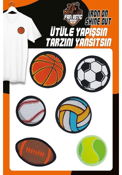 Ütü İle Yapışan Dokuma Arma Seti Patch Top, Toplar, Futbol, Basketbol, Tenis, Voleybol Topu Diğer