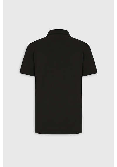 AC&Co / Altınyıldız Classics Erkek Slim Fit Dar Kesim Polo Yaka %100 Pamuk Kısa Kollu Tişört Siyah