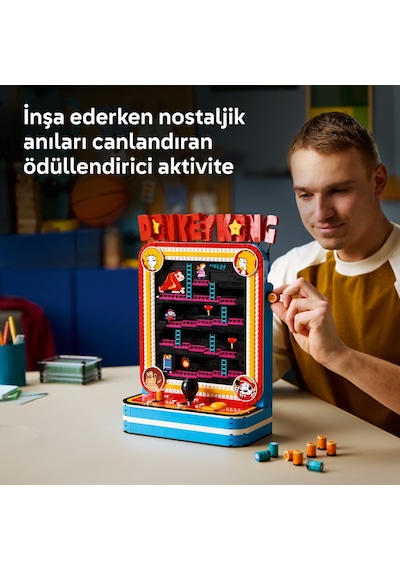 LEGO® Donkey Kong™ Video Oyunu 72051 - Yetişkinler için Karakterler İçeren Dekoratif Yaratıcı Model Yapım Seti (1367 Parça)