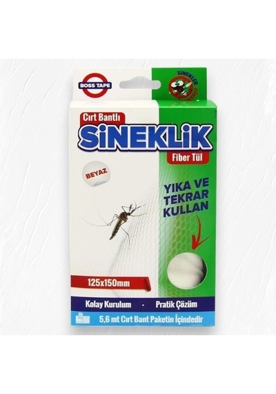 Boss Tape Yapışkanlı Sineklik 125x150 Cırt Bantlı Bt-04002