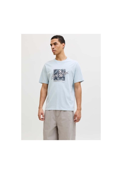 Jack & Jones Jjhonolulu Shape Celestial Açık Mavi Erkek Tişört 12288088 Light Blue