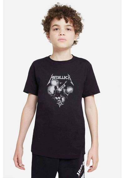 Tshirthane Metallica Black Baskılı Unisex Çocuk Siyah T-Shirt