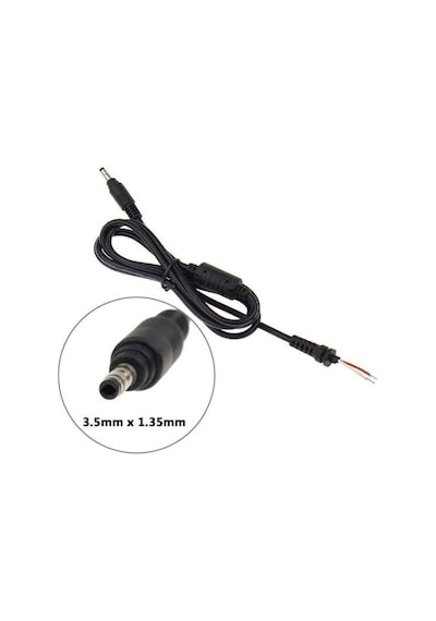 1 metre 3.5x1.35 mm notebook adaptör tamir kablosu 3.5 mm 1.35 mm adaptör tamir kablosu