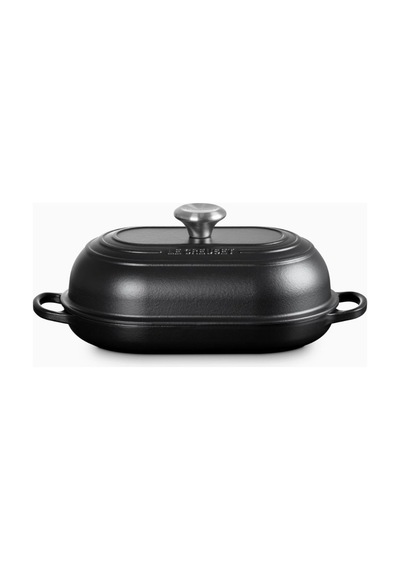 Le Creuset Oval Dökme Demir Ekmek Pişirme Tavası Siyah