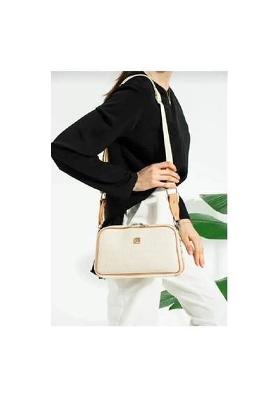 Just Polo Kadın 3d Baskılı Ayarlanabilir Askılı Şık Omuz Çantası Ebat: 16 X 26 Cm Krem - Taba 90678420